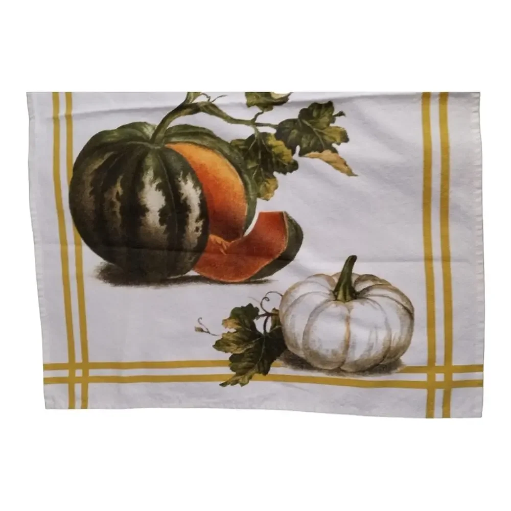 Williams Sonoma Harvest Pumpkin Fall Autumn Tea Dish Towel Cotton